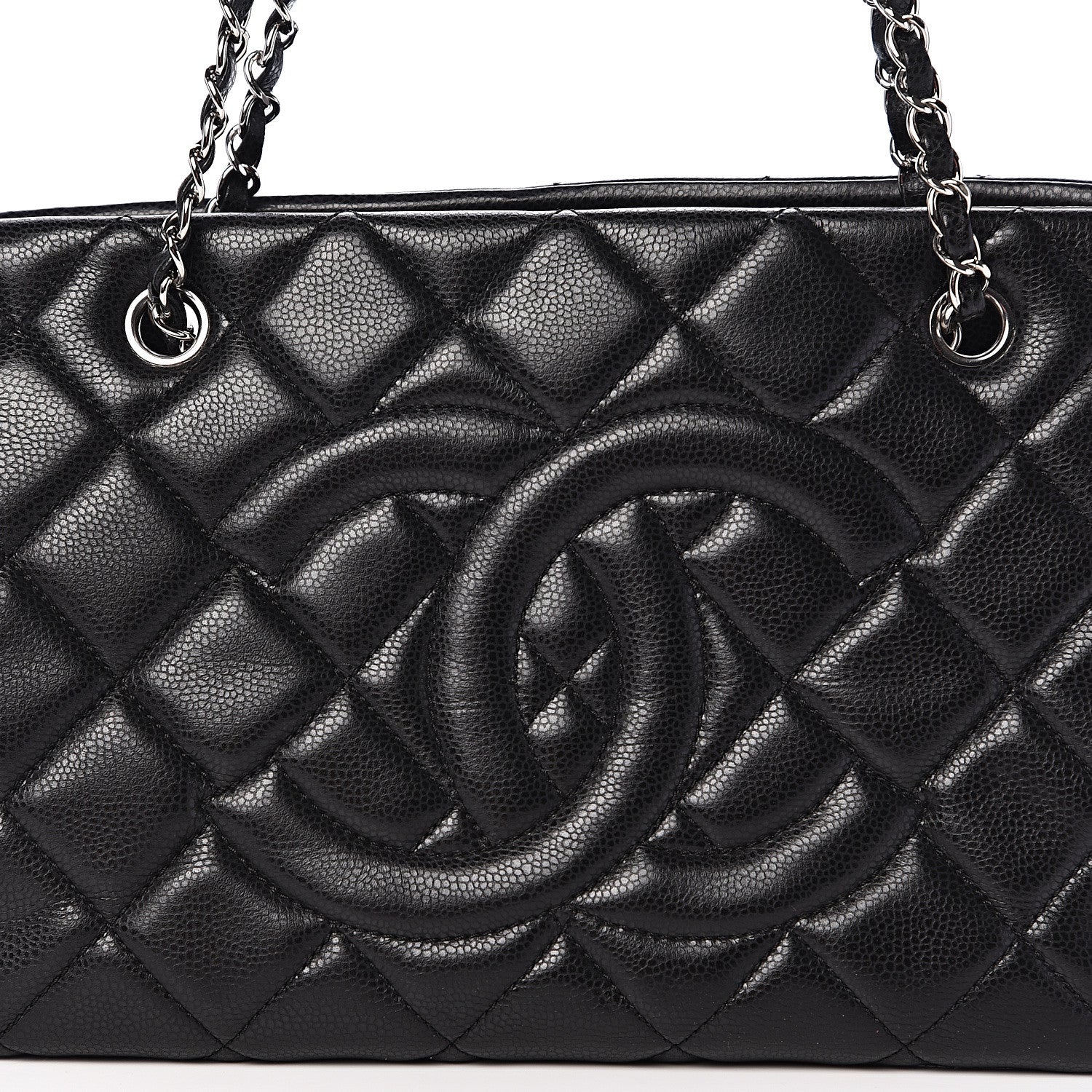 Chanel Caviar Quilted CC Timeless Soft Tote Black 9 of 9