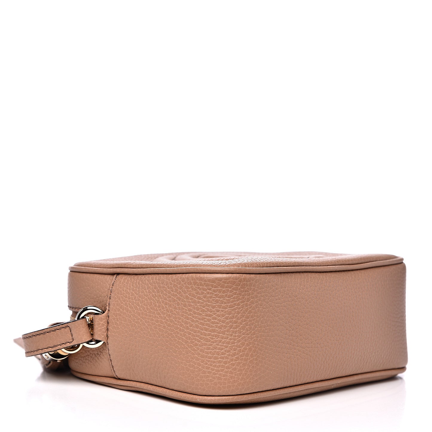 Pebbled Calfskin Small Soho Disco Bag Rose Beige