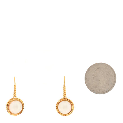 David Yurman 18K Yellow Gold 10.5-11mm Drop Earrings 2 of 4