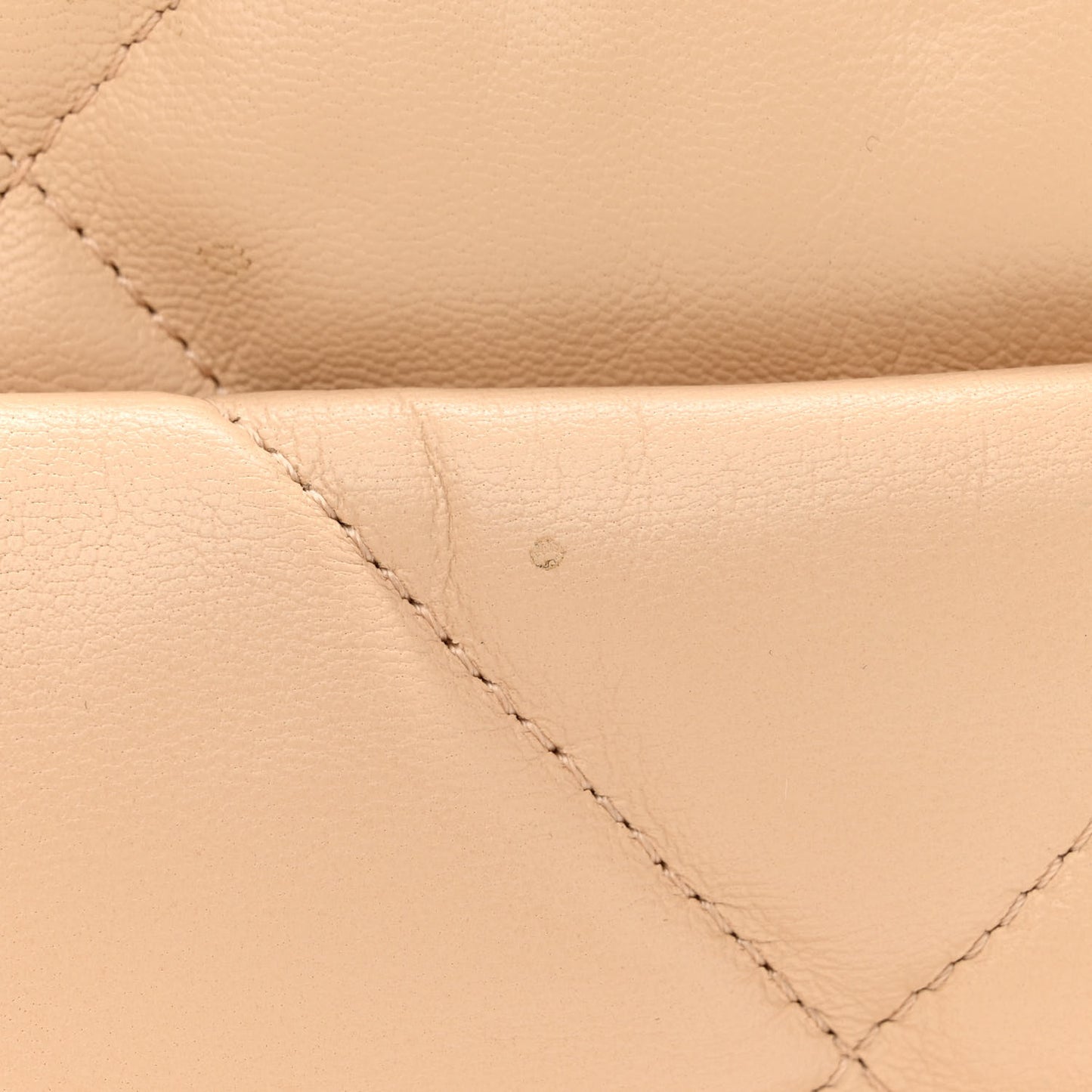 Goatskin Quilted Large Chanel 19 Flap Beige
