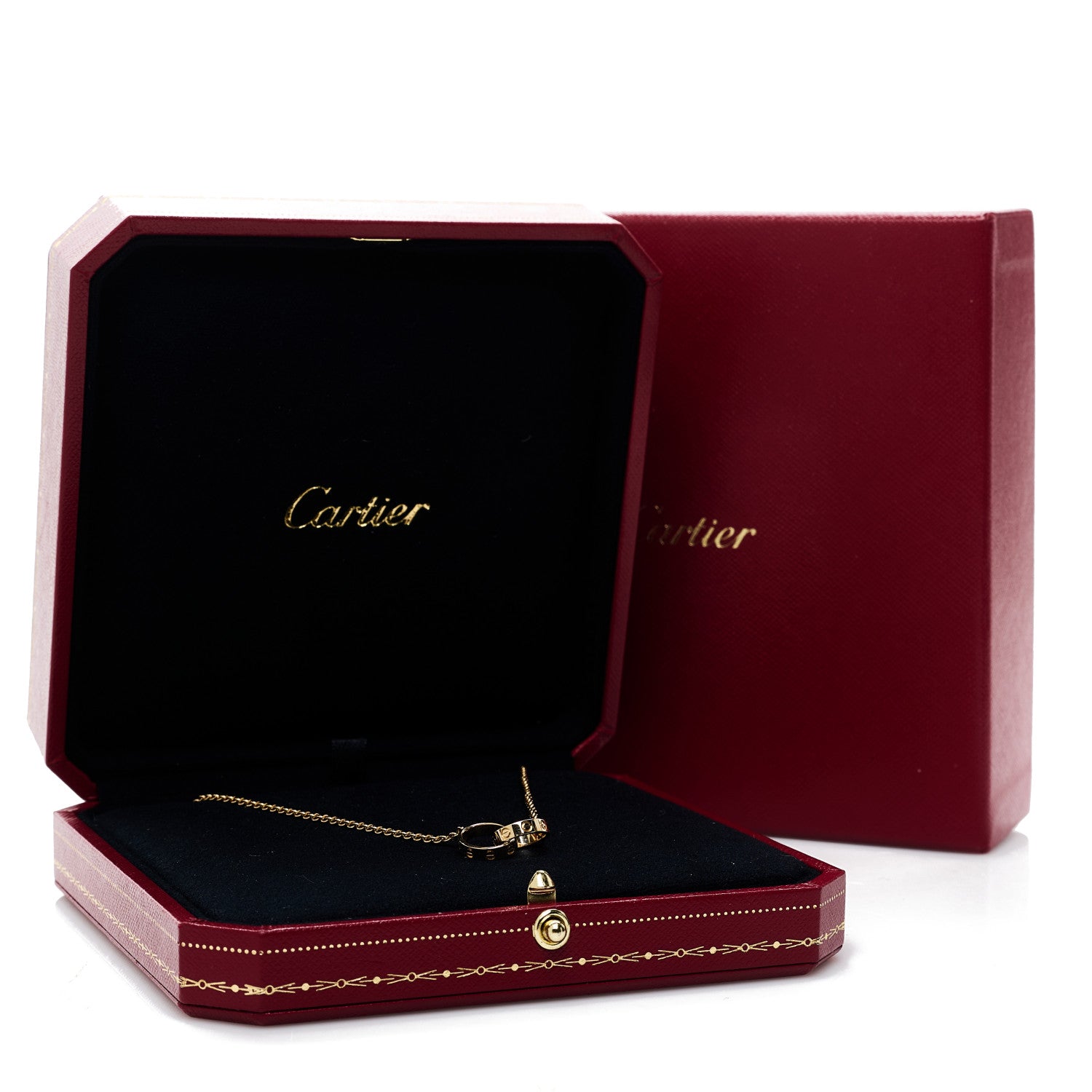 Cartier 18K Yellow Gold Interlocking LOVE Necklace 6 of 6