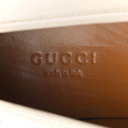 Gucci Goatskin Bee Star Embroidered Womens Jordaan Loafers 39.5 Mystic White 7 of 10