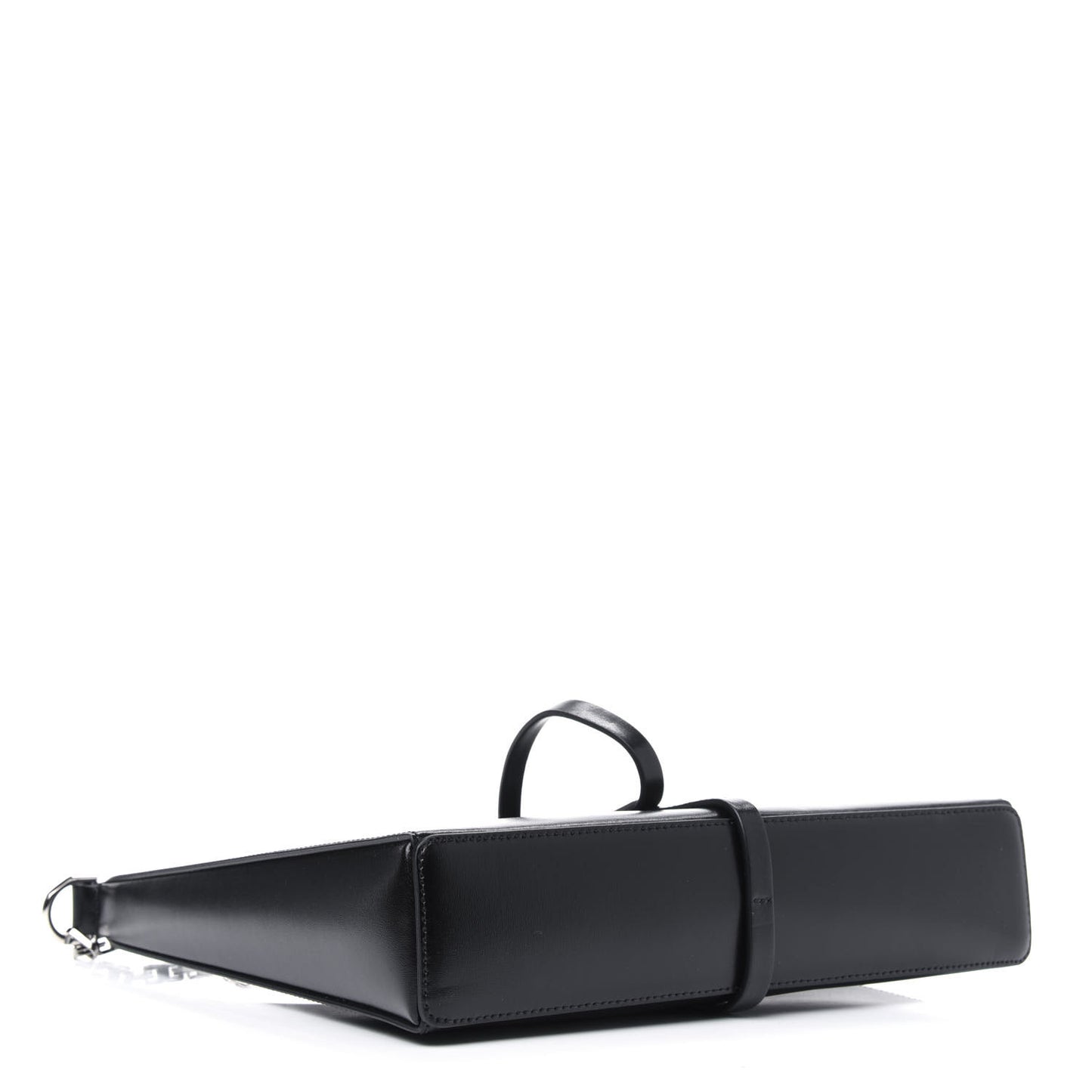 Box Calfskin Small Cut Out Shoulder Bag Black