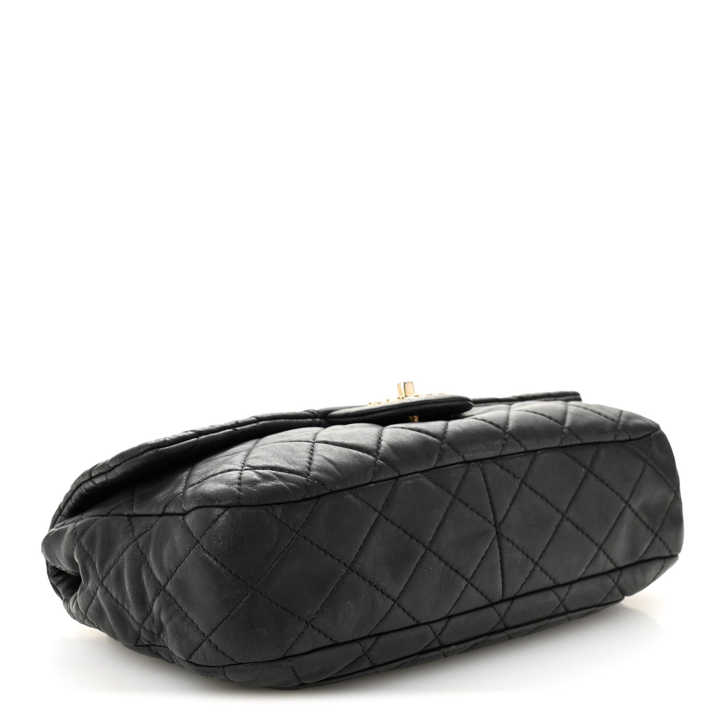 Lambskin Quilted Medium Precious Jewel Single Flap Black