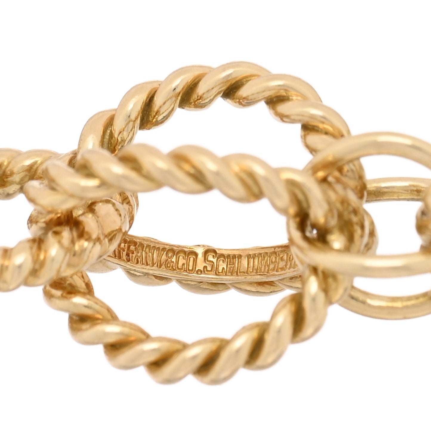 18K Yellow Gold Rope Circle Bracelet