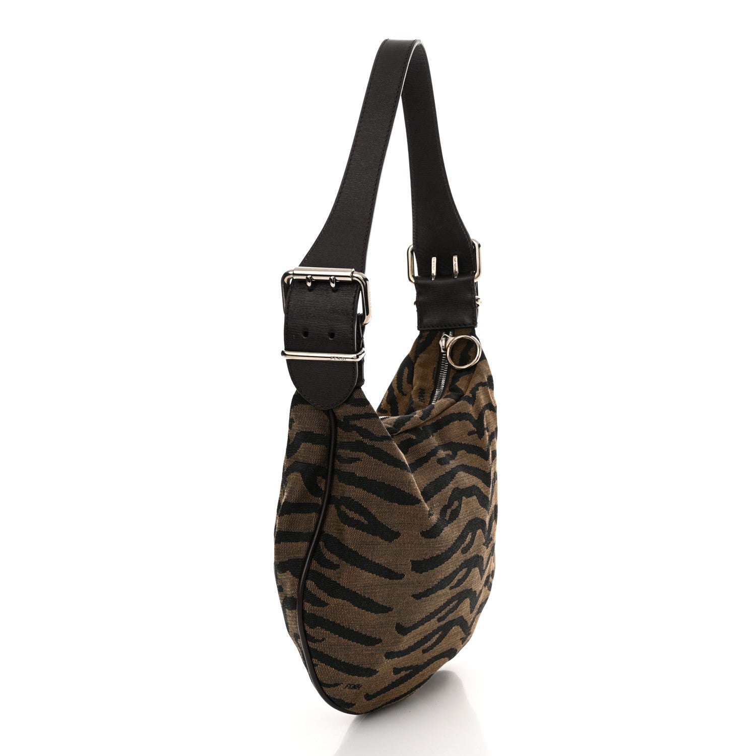 Fendi Canvas Tiger Print Oyster Brown 3 of 13