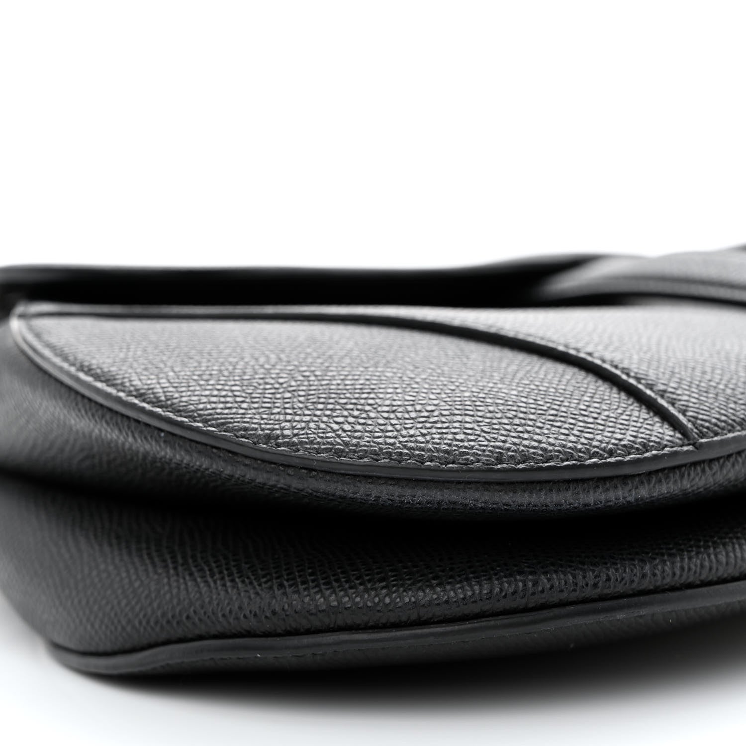 Christian Dior Grained Calfskin Saddle Bag Black 9 of 10
