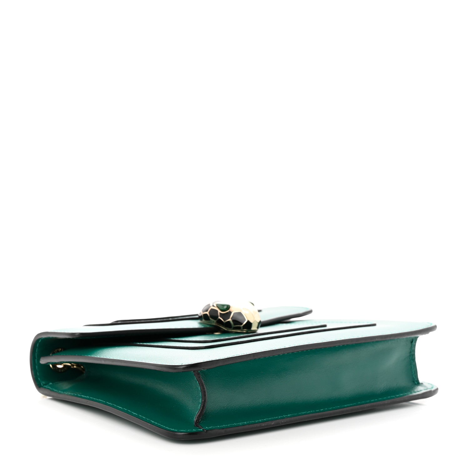 Bulgari Calfskin Small Serpenti Forever Snake Strap Crossbody Bag Emerald Green 5 of 11