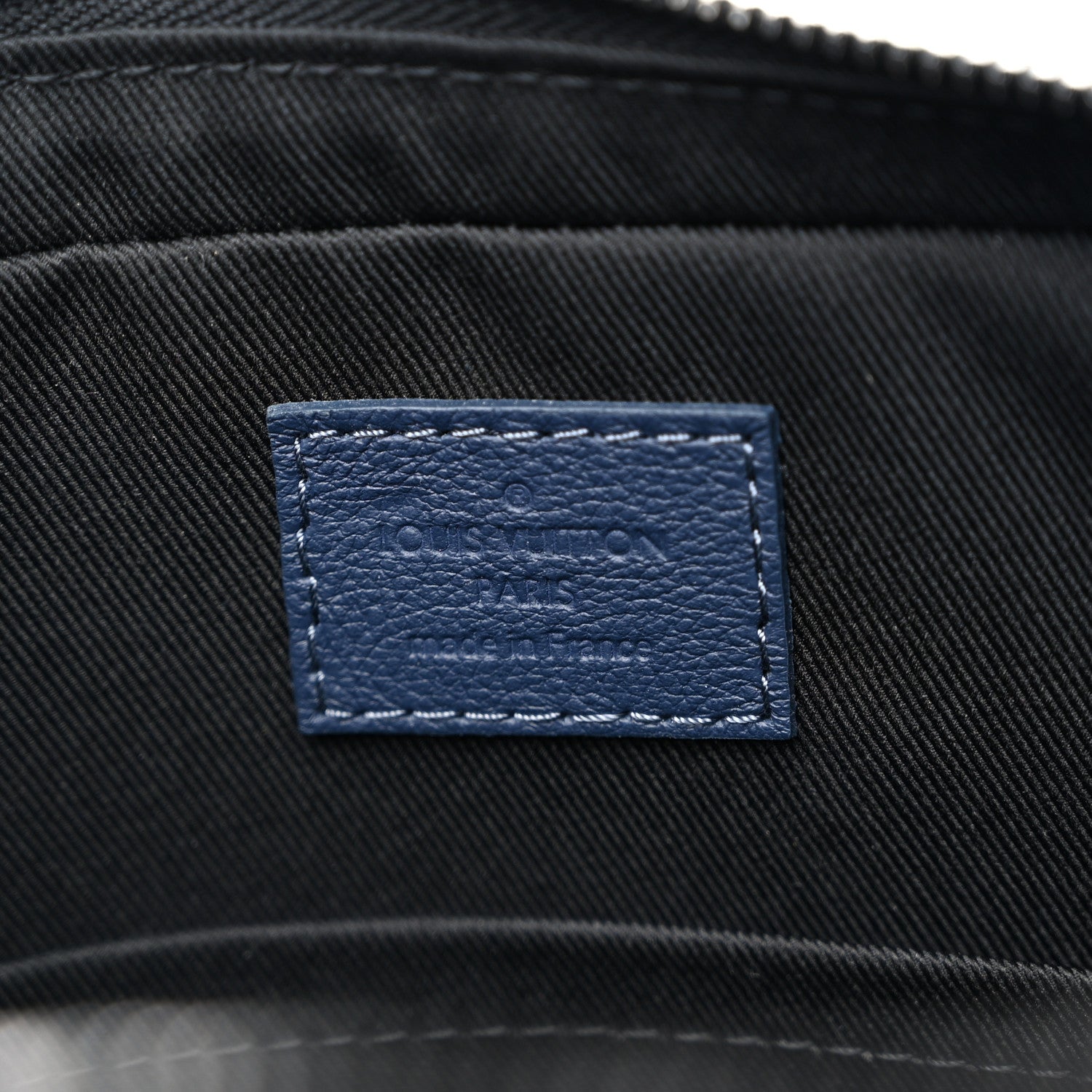 Louis Vuitton Calfskin Monogram Shadow Trio Messenger Navy White 6 of 9