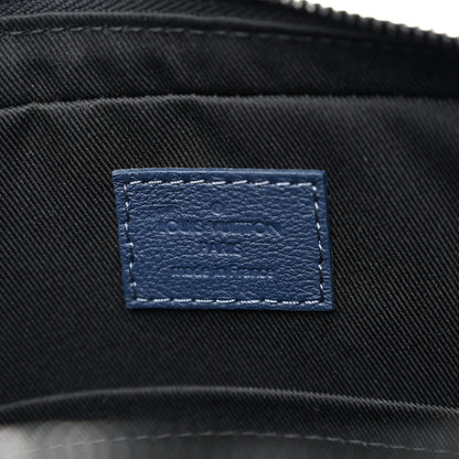 Louis Vuitton Calfskin Monogram Shadow Trio Messenger Navy White 6 of 9