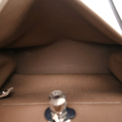 Hermes Vache Hunter Toile Herbag Zip 31 PM Etoupe Bleu Saphir 6 of 12