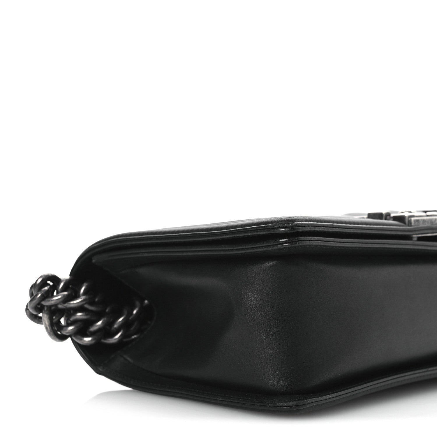 Chanel Calfskin Chevron Quilted Medium Boy Flap Black 9 of 14