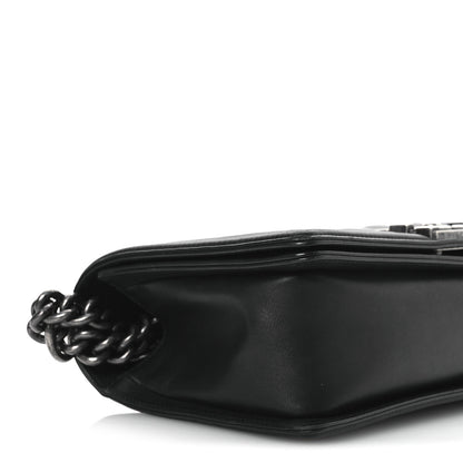 Chanel Calfskin Chevron Quilted Medium Boy Flap Black 9 of 14