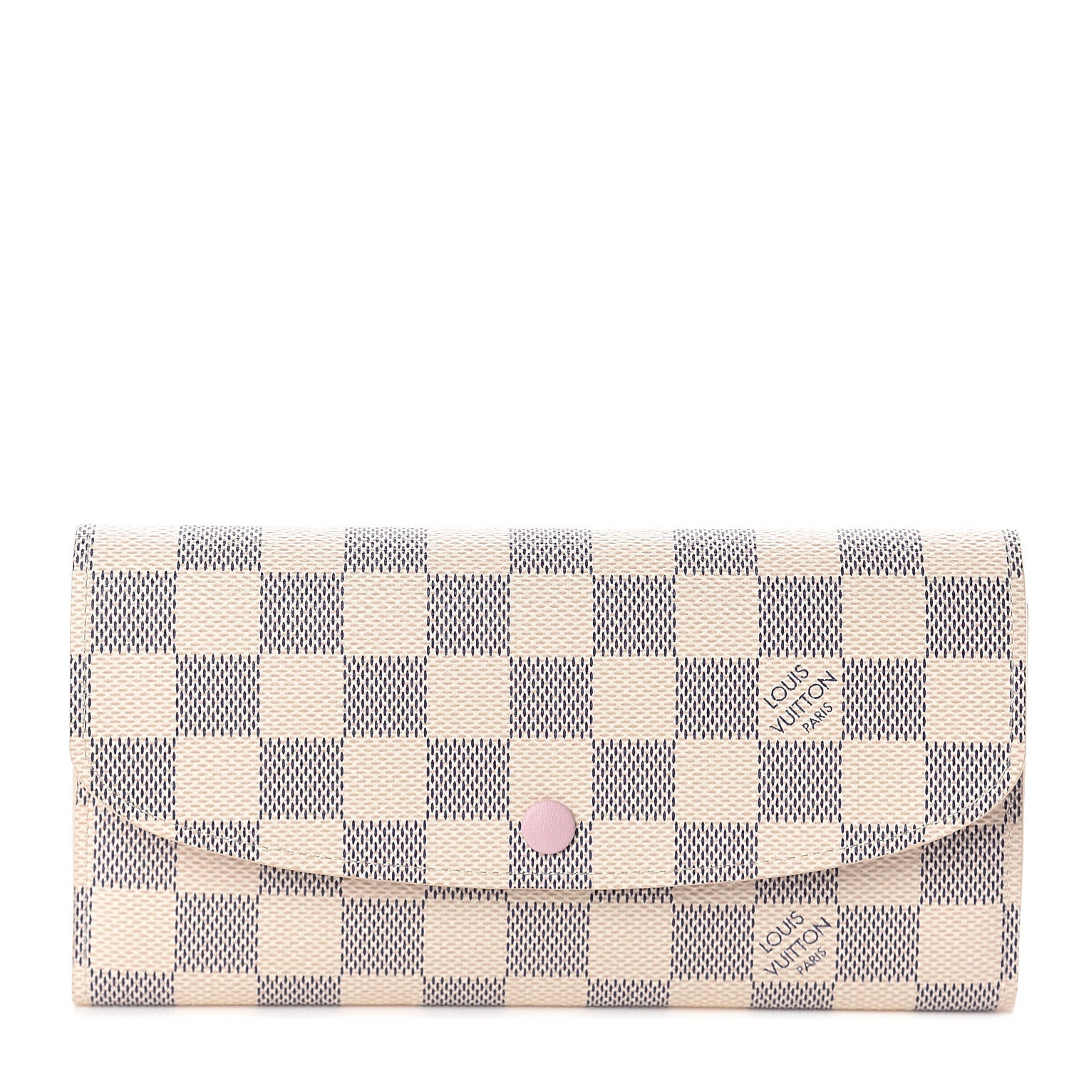 Louis Vuitton Damier Azur Emilie Wallet Rose Ballerine 1 of 6