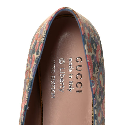 Gucci X LIBERTY OF LONDON Nappa Infinity Abbey Deva Horsebit Chain Embellished Flats 36.5 Perfect Pink Ivory 7 of 9