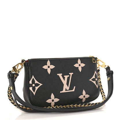Louis Vuitton Empreinte Monogram Giant Multi Pochette Accessories Black Beige 3 of 11