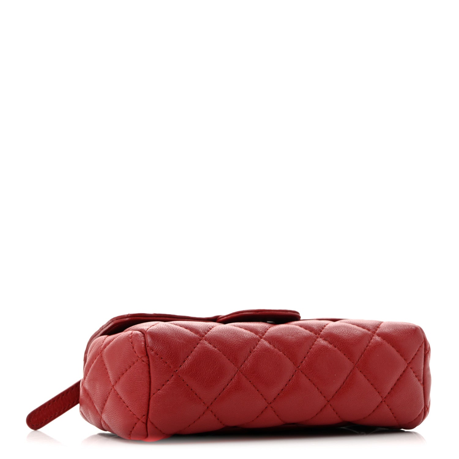 Chanel Lambskin Quilted Flap Cosmetic Case Red 4 of 9