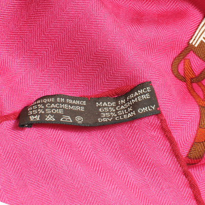 Hermes Cashmere Silk Kelly en Caleche Shawl GM 140 6 of 6