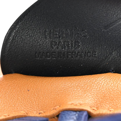 Hermes Milo Lambskin Grigri Rodeo Pegase Horse Bag Charm PM Sesame Black Bleu Saphir 3 of 5