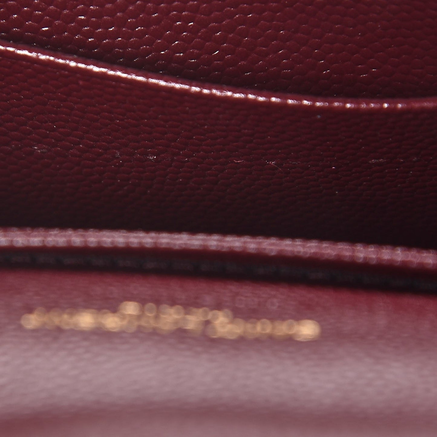 Grain De Poudre Matelasse Chevron Small Monogram Envelope Wallet Bordeaux