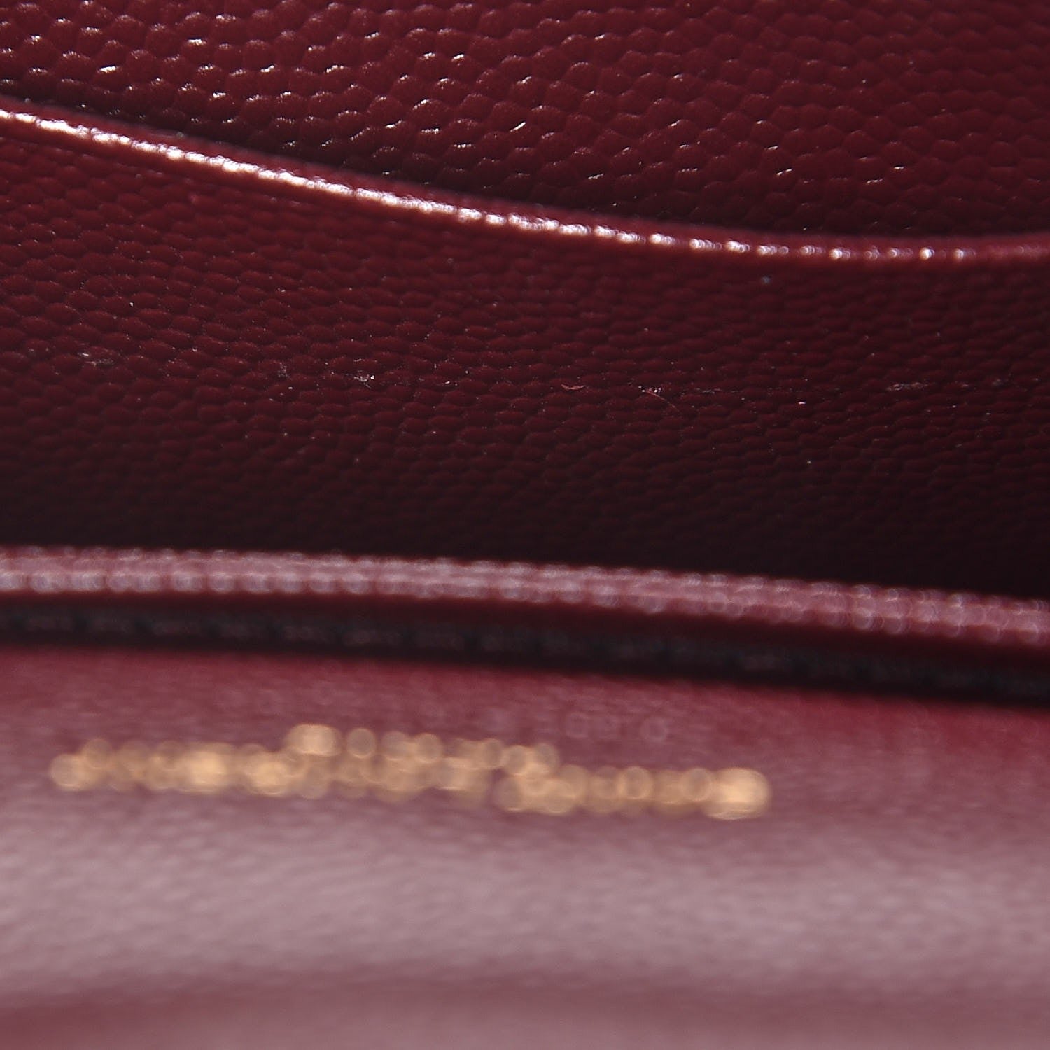 Saint Laurent Grain De Poudre Matelasse Chevron Small Monogram Envelope Wallet Bordeaux 7 of 8