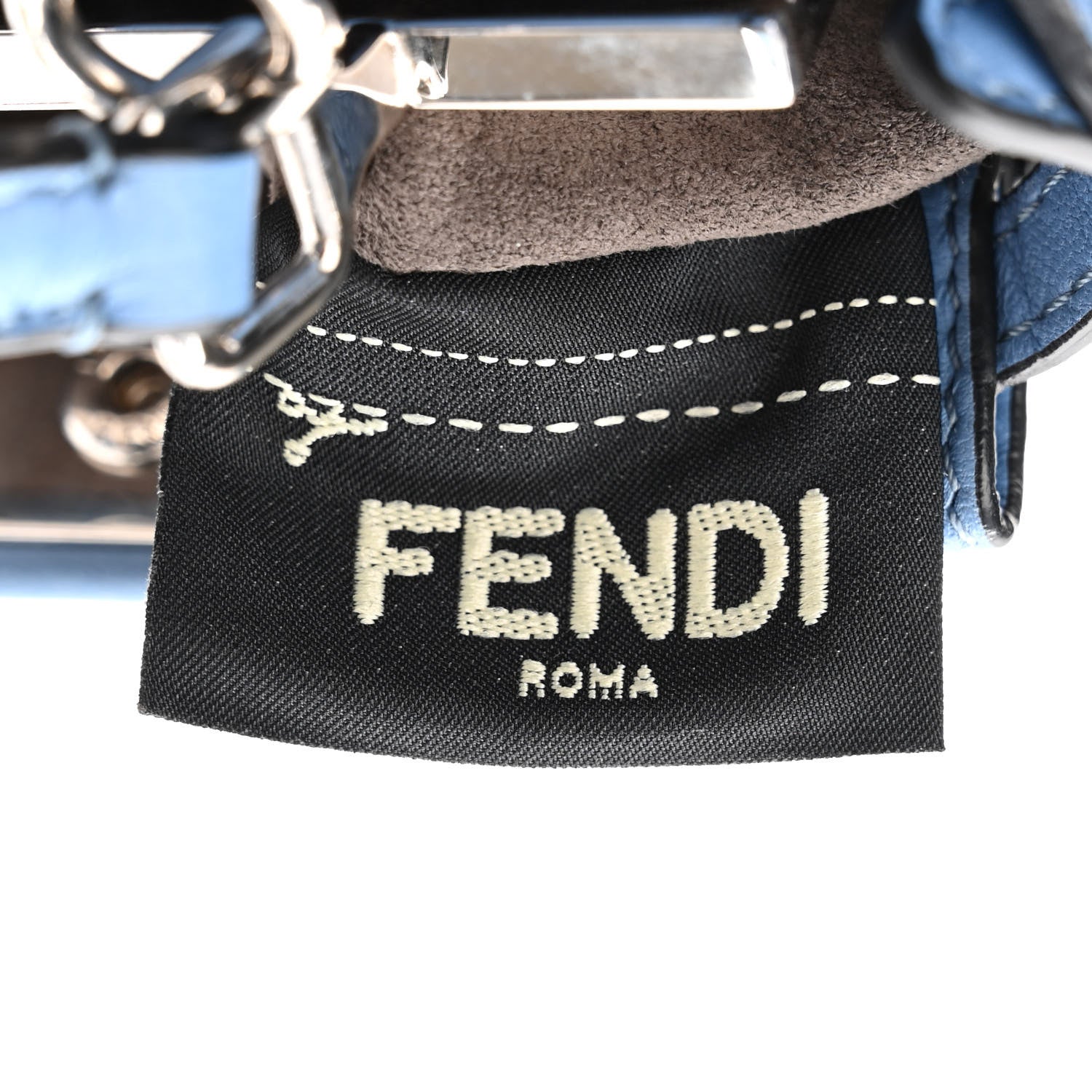 Fendi Shiny Nappa Micro Peekaboo Iconic Satchel Nebula 6 of 10