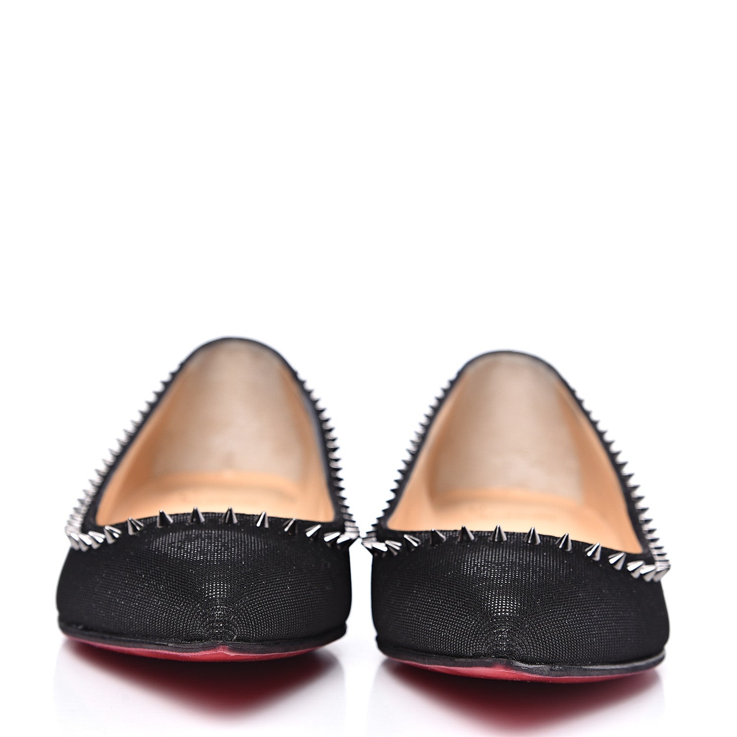 Christian Louboutin Glitter Tennis Anjalina Flats 37 Black Gun Metal 2 of 10