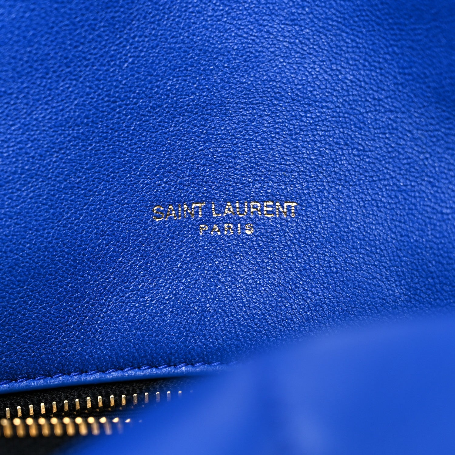 Saint Laurent Lambskin Quilted Medium Loulou Puffer Monogram Chain Satchel Majorele Blue 6 of 13