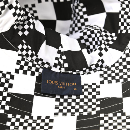 Louis Vuitton Fabric Damier Printed LV Hat 60 Black White 5 of 6