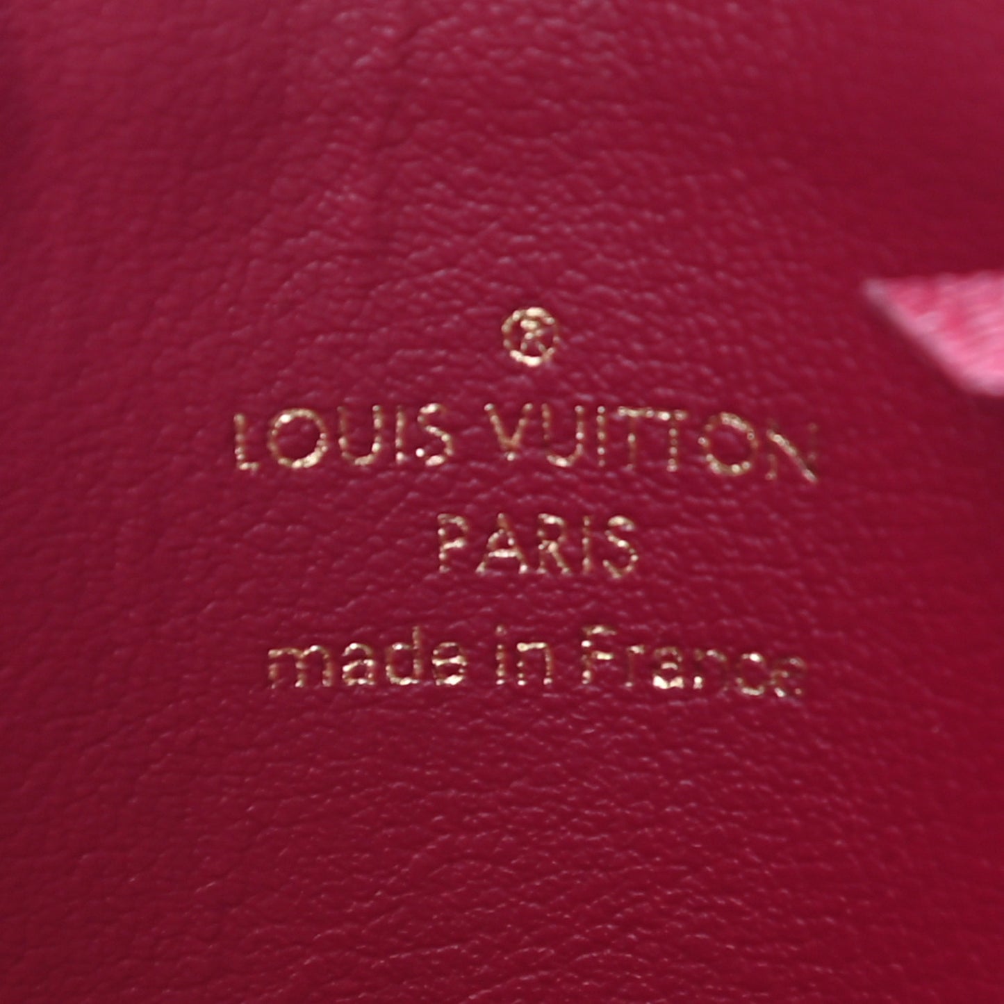 Monogram Felicie Chain Wallet Zippered Insert Fuchsia