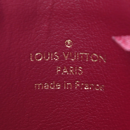 Louis Vuitton Monogram Felicie Chain Wallet Zippered Insert Fuchsia 6 of 6