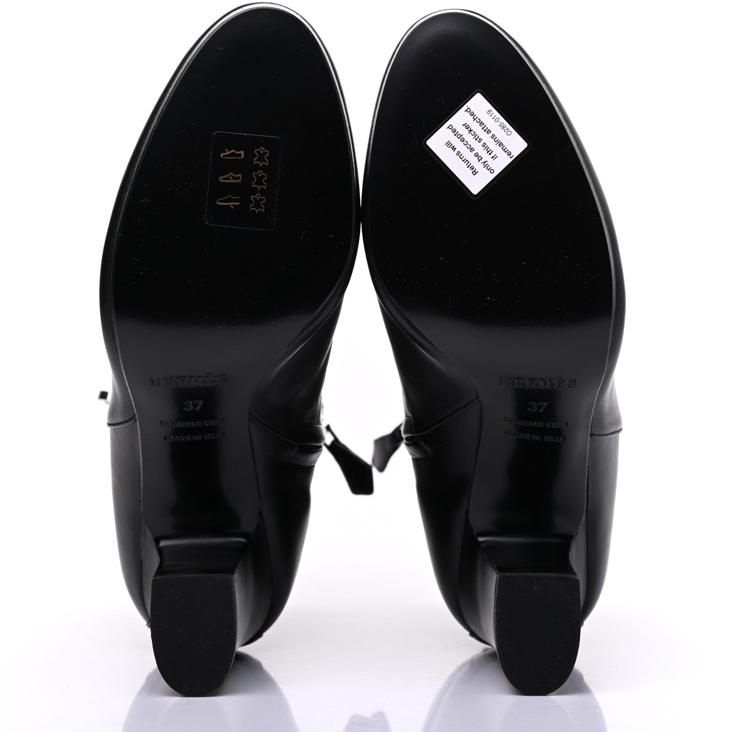 Hermes Calfskin Joueuse Ankle Boots 37 Black 5 of 8