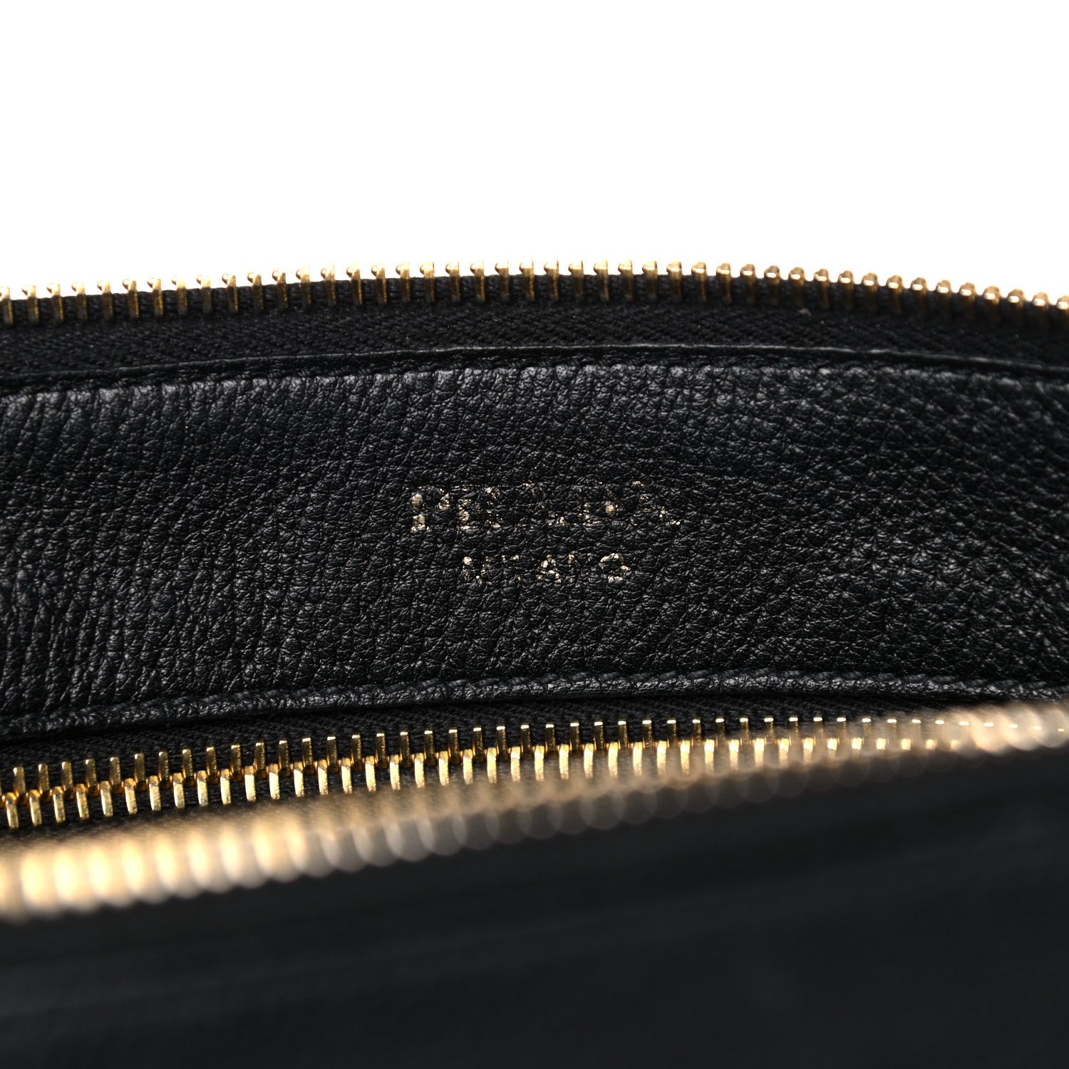Prada Vitello Daino Zippered Shoulder Bag Black 5 of 11