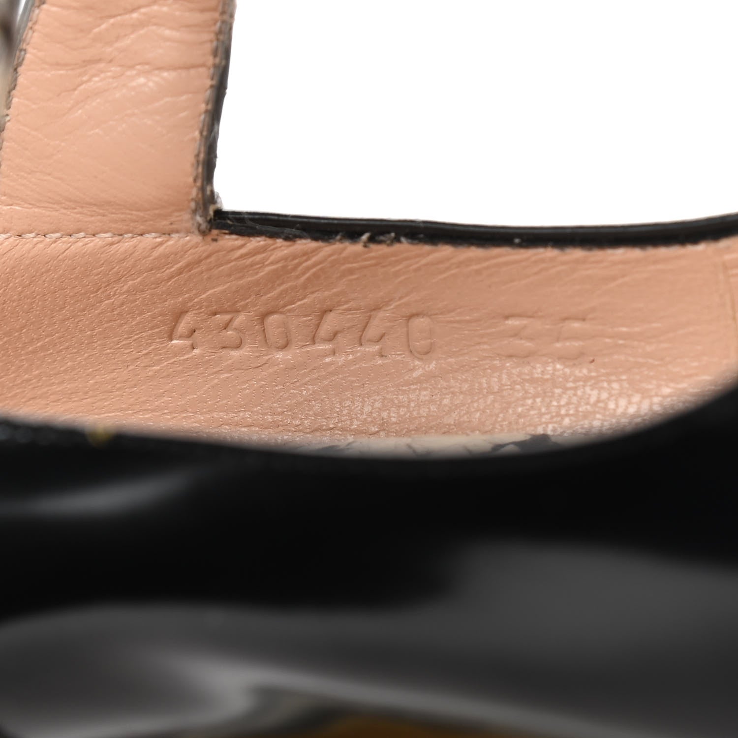 Gucci Polished Calfskin Elaphe Nimue Bow Mary Jane Pumps 35 Black Roccia 8 of 8