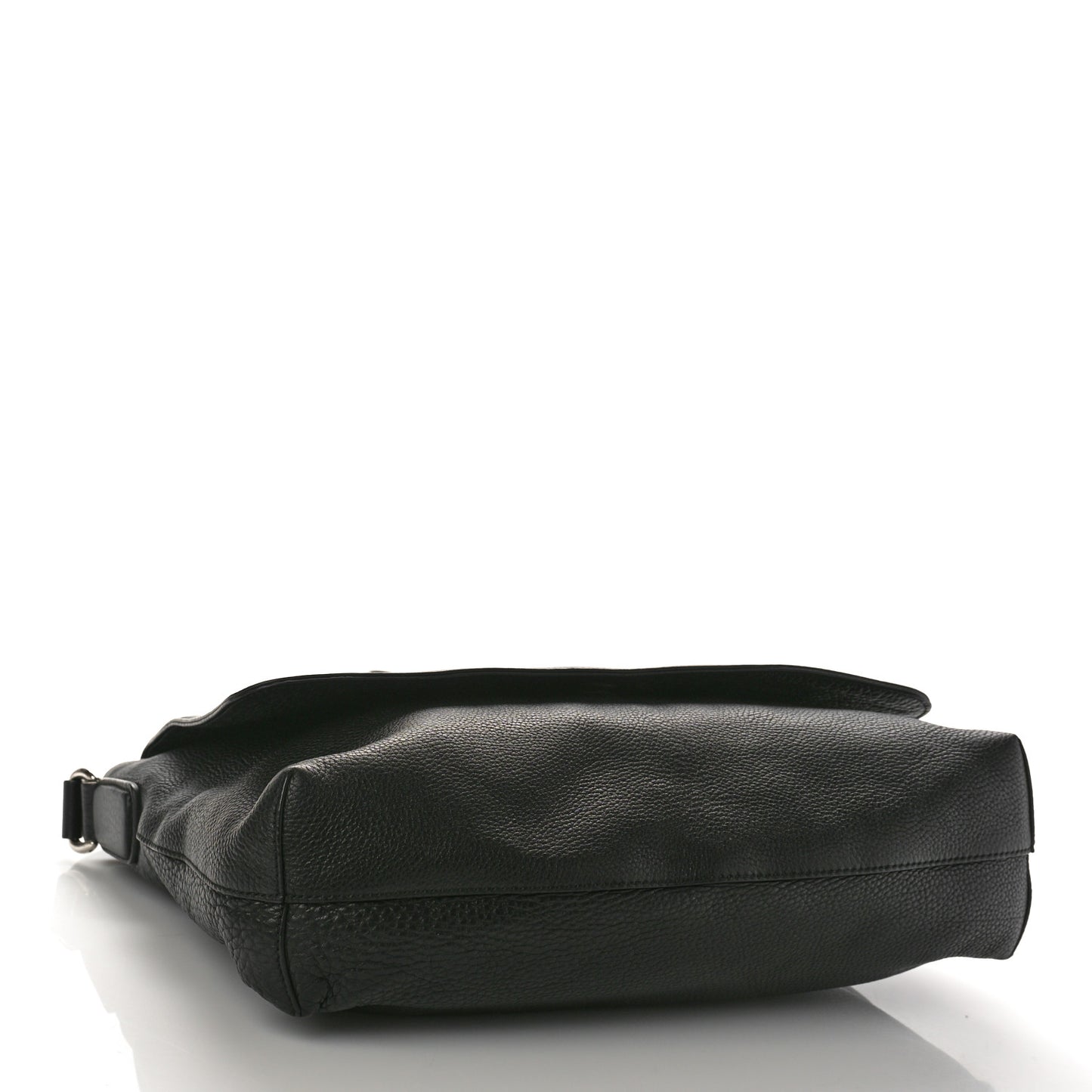 Pebbled Calfskin Soho Messenger Bag Black