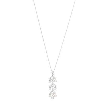 Tiffany Platinum Diamond Jazz Pagoda Pendant Necklace 1 of 5