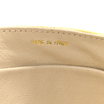 Chanel Straw Woven Quilted Flap Yellow 7 of 21