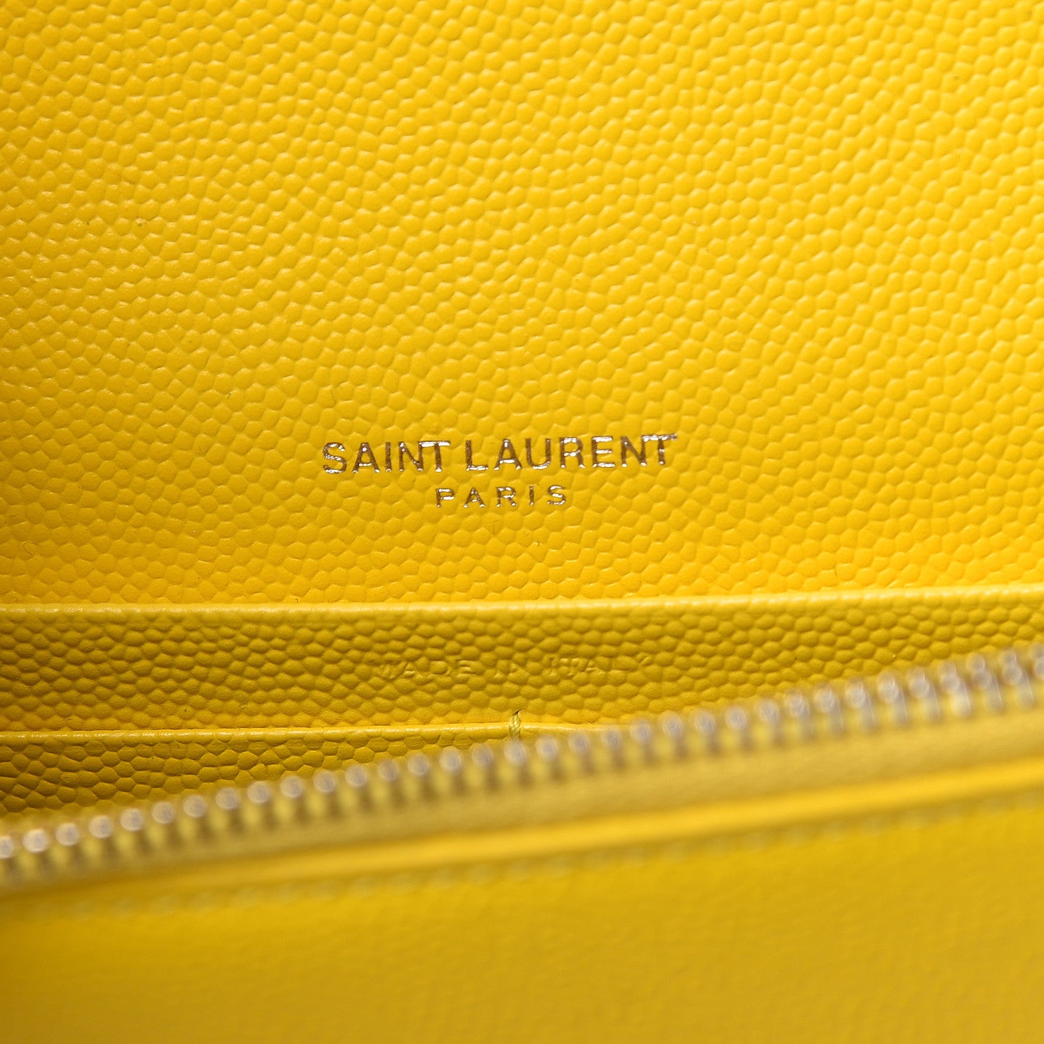 Saint Laurent Grain De Poudre Classic Monogram Kate Tassel Chain Wallet Mimosa 6 of 10