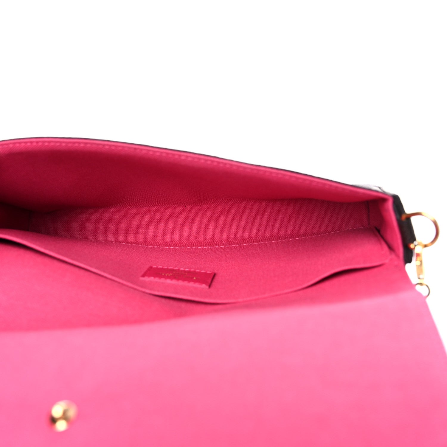 Louis Vuitton Monogram 2021 Christmas Animation Hollywood Pochette Felicie Chain Wallet Fuchsia 6 of 9