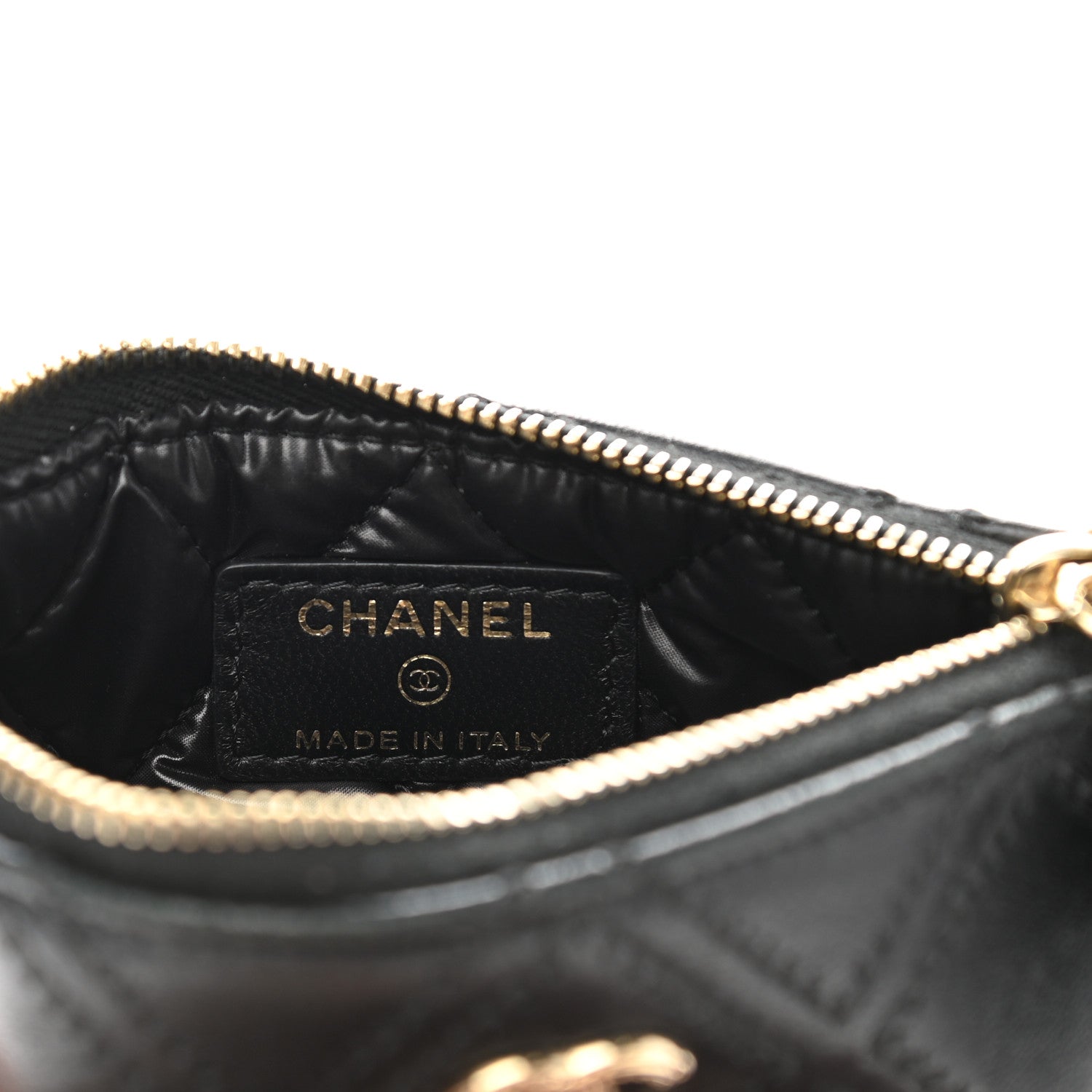 Chanel Lambskin Stitched Small Cosmetic Case Black 6 of 9