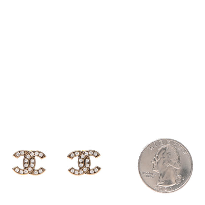 Chanel Crystal CC Earrings Gold 2 of 4