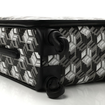 MCM Canvas Monogram Small Cabin Traveler Trolley Suitcase Black White 7 of 9