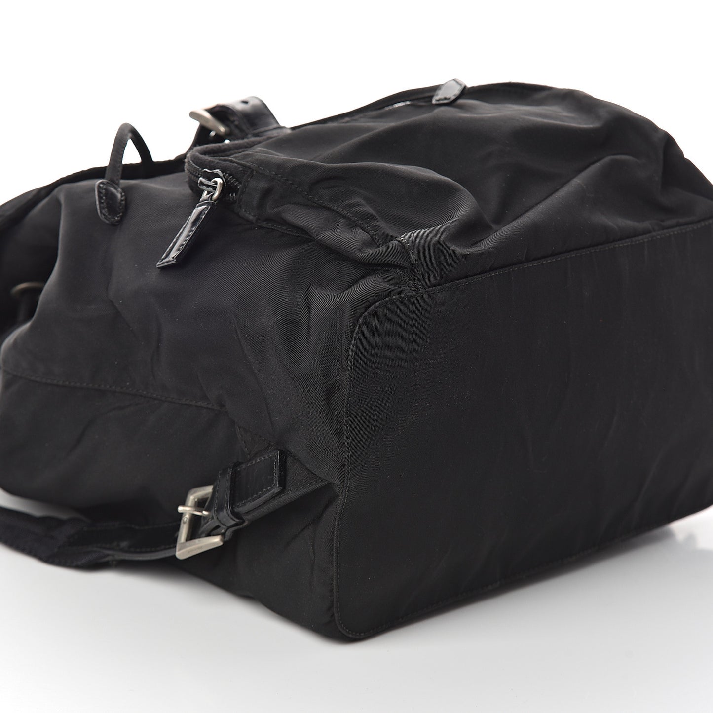 Nylon Vela Medium Cinch Backpack Black