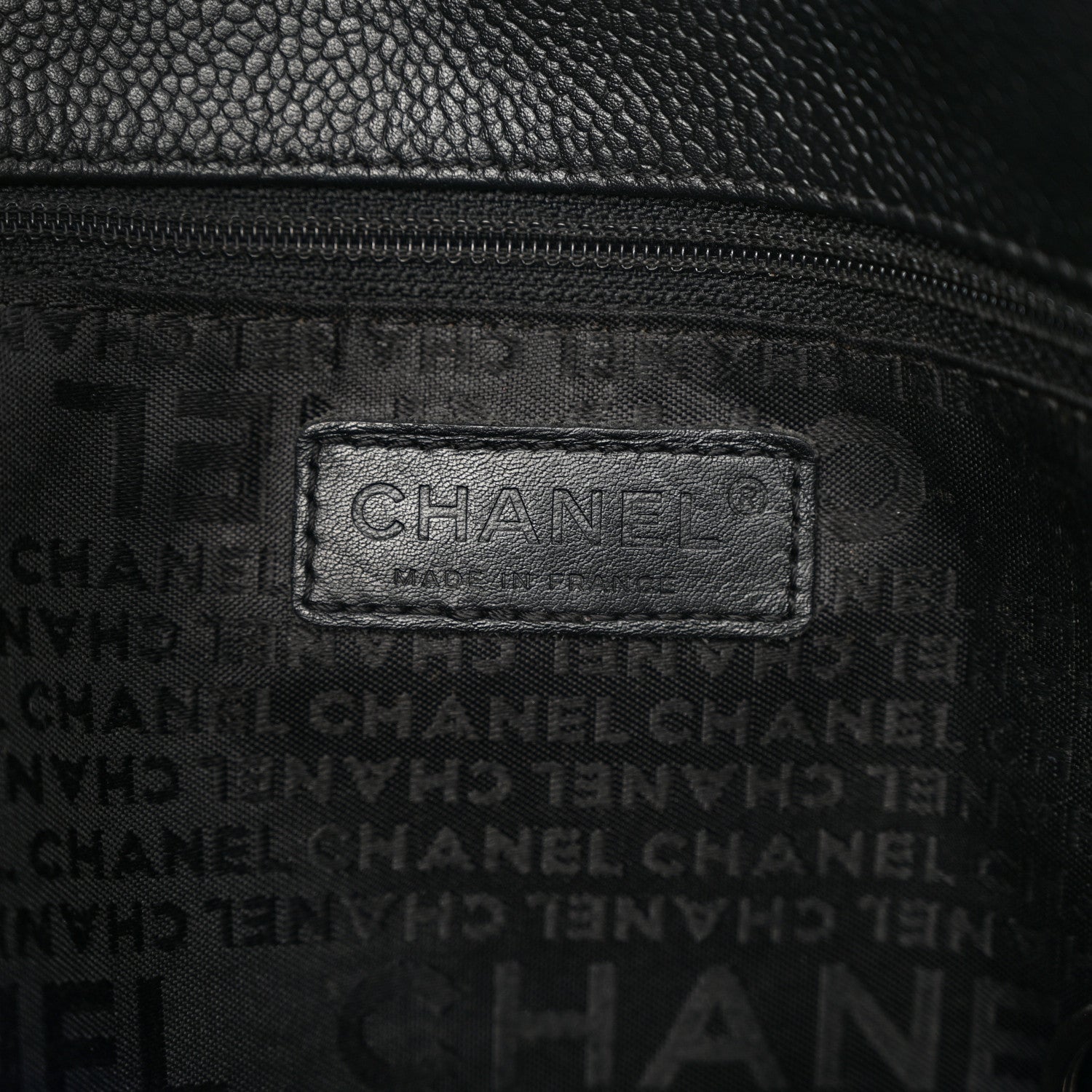 Chanel Caviar Square Stitched Large Tote Black 6 of 13