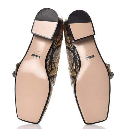 Gucci Brocade Floral Jacquard Dionysus Loafers 39.5 Black 7 of 8
