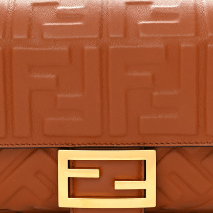 Fendi Nappa FF 1974 Embossed Baguette Coloniale 8 of 11