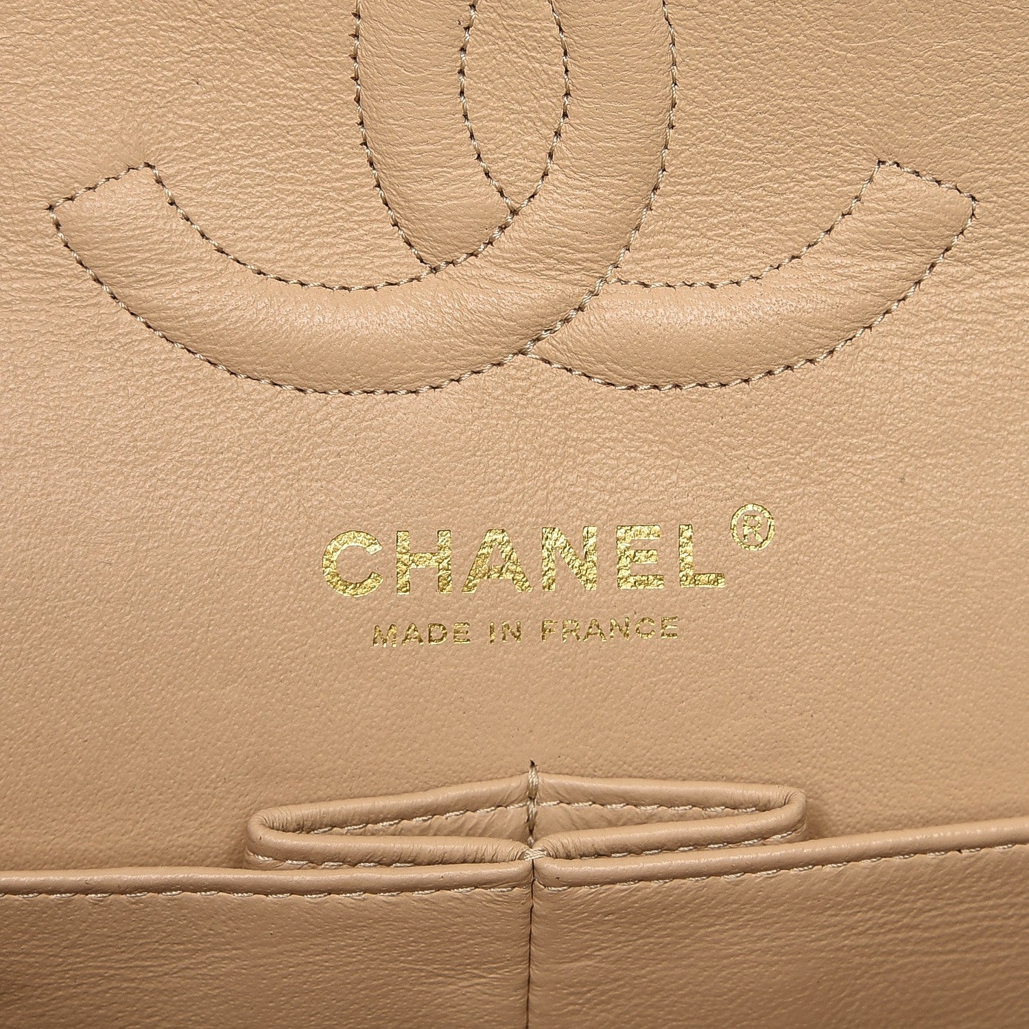 Chanel Caviar Quilted Medium Double Flap Beige Clair 6 of 16