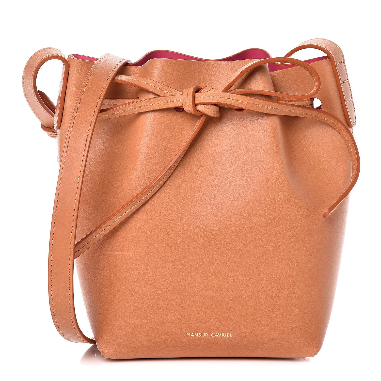 Mansur Gavriel Calfskin Mini Mini Bucket Bag Cammello Dolly 1 of 8
