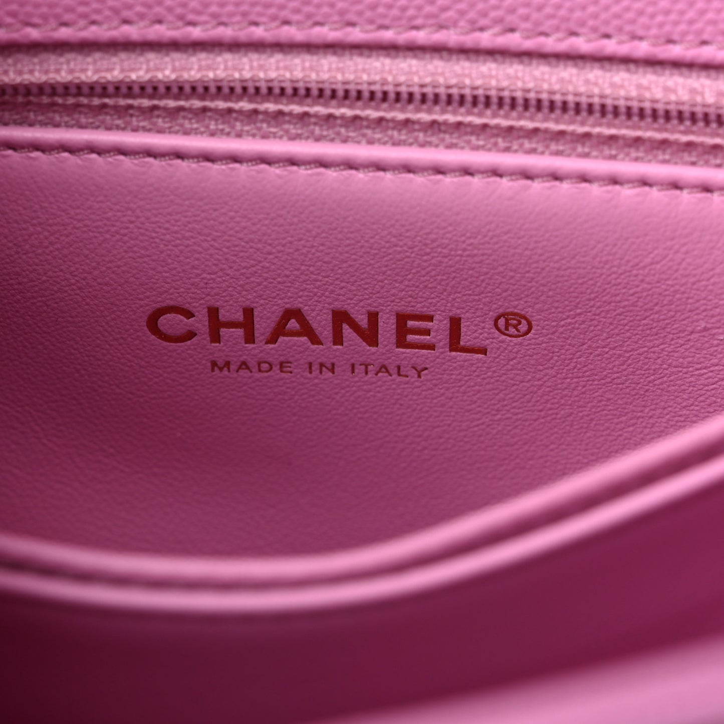 Caviar Quilted Mini Coco Chain Handle Flap Pink