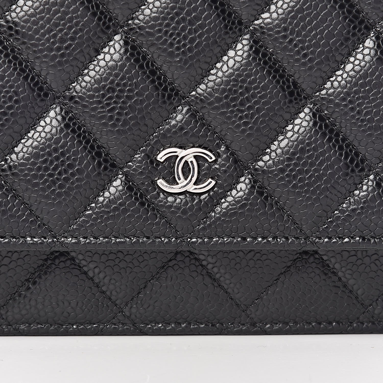 Chanel Caviar Quilted Wallet On Chain WOC Black 9 of 12